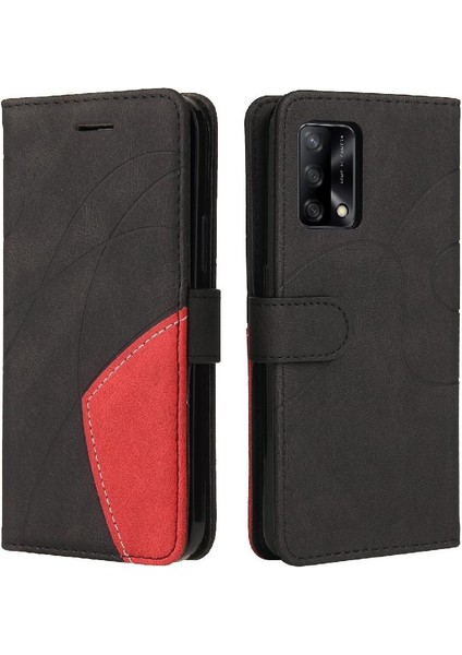 Kart Yuvası Standı ile Oppo A74 4g Için Kılıf Pu Deri Flip Folio Kılıf (Yurt Dışından)