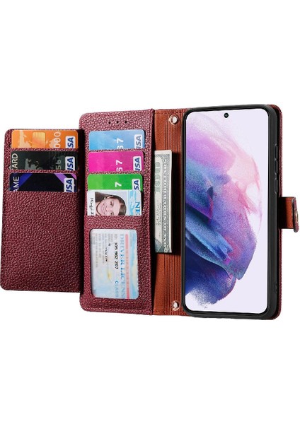 Samsung S22 Fermuar Cüzdan Kılıf Için Kılıf Aşk Kordon (Yurt Dışından)