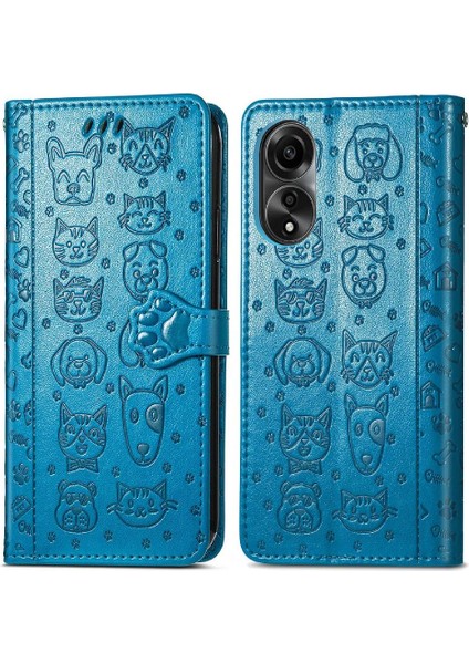 Oppo A78 4g Için Kılıf Deri Kılıf Kapak Çevirin Darbeye Kısa Kayış (Yurt Dışından) fiyatları