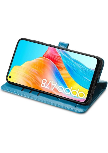 Oppo A78 4g Için Kılıf Deri Kılıf Kapak Çevirin Darbeye Kısa Kayış (Yurt Dışından) modelleri