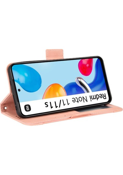 Xiaomi Redmi Not 11S Için Kılıf Ayarlanabilir Ayrılabilir Kart Tutucu Manyetik Kapatma Deri Cüzdan Kapak (Yurt Dışından)