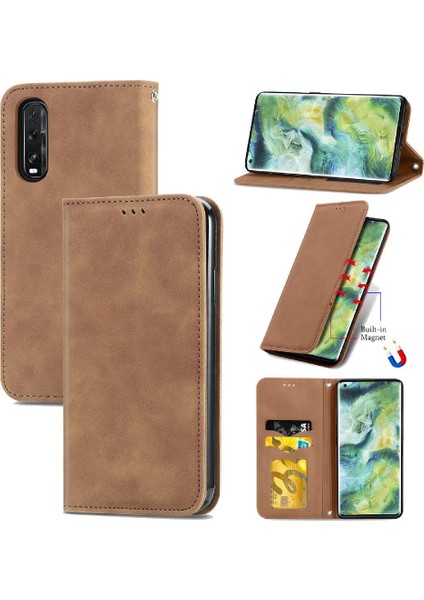 Oppo Bulmak Için Kılıf X2 Deri Kılıf Fermuar Cüzdan Basit Iş Kordon (Yurt Dışından)