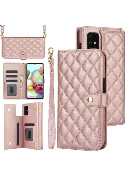 Samsung Galaxy A73 Crossbody Tarzı 5 Kart Yuvaları ile Anti Hırsızlık (Yurt Dışından)