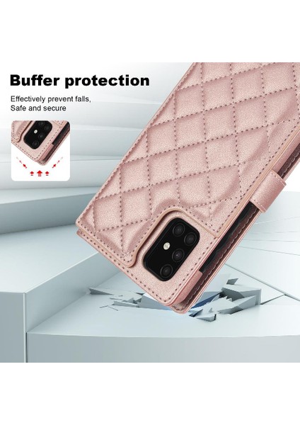 Samsung Galaxy A73 Crossbody Tarzı 5 Kart Yuvaları ile Anti Hırsızlık (Yurt Dışından)