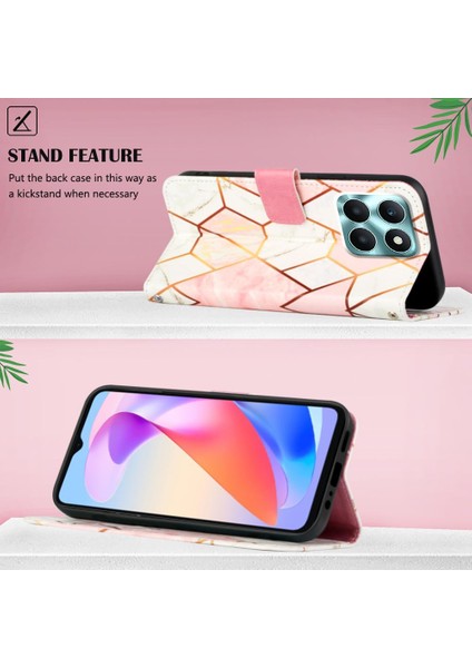 Onur X6A Kickstand Cüzdan Pu Deri Mermer Desen Için Kılıf (Yurt Dışından) indirimleri