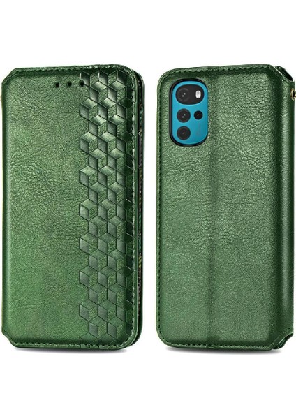 Motorola Moto G22 Cüzdan Fonksiyonu Için Kılıf Moda Tasarım Deri Kılıf (Yurt Dışından)