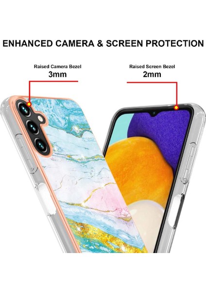 Samsung Galaxy A35 Koruma Mermer Desen Yumuşak Tampon Ince Tpu (Yurt Dışından)