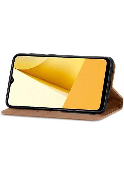 Vivo Y16 Kordon Basit Iş Fermuar Deri Çanta Cüzdan Için Kılıf (Yurt Dışından)