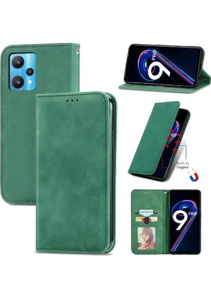 Realme 9 Pro Fermuar Kordon Deri Kılıf Için Kılıf Basit Iş Cüzdan (Yurt Dışından)