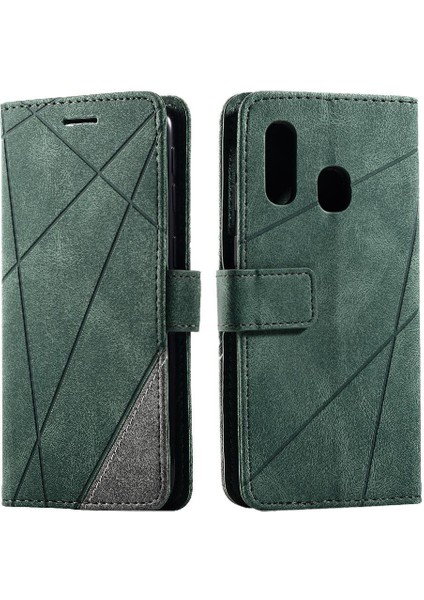 Samsung Galaxy A40 Manyetik Darbeye Pu Deri Cüzdan Flip Case (Yurt Dışından)