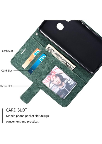 Samsung Galaxy A40 Manyetik Darbeye Pu Deri Cüzdan Flip Case (Yurt Dışından)