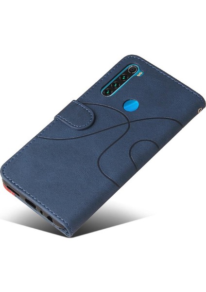 Kart Yuvası Standı Kickstand Koruyucu Pu ile Xiaomi Redmi Not 8 Için Kılıf (Yurt Dışından)