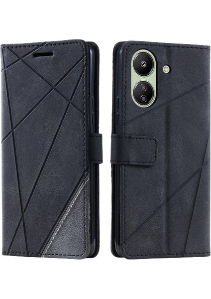 Xiaomi Redmi 13C Için Kılıf Cüzdan Flip Folio Darbeye Pu Deri Manyetik (Yurt Dışından)