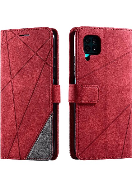 Huawei P40 Lite Darbeye Kart Tutucu Için Kickstand Pu Deri Flip Case (Yurt Dışından)