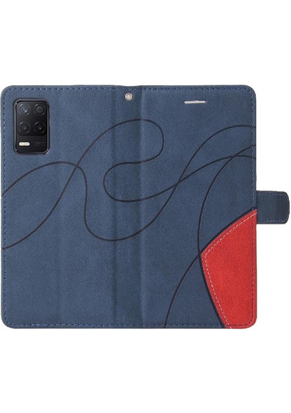 Kart Yuvası Standı ile Realme 8 5g Pu Deri Flip Folio Kılıf (Yurt Dışından)