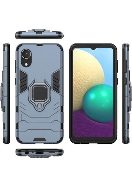 Samsung Galaxy A03 Çekirdek Kickstand 360 &deg; Dönen Halka Darbeye Dayanıklı (Yurt Dışından)