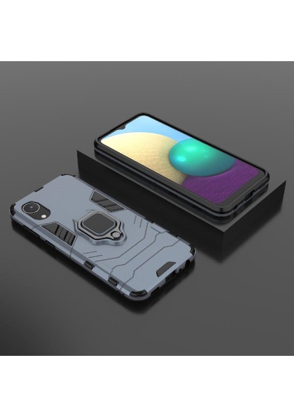 Samsung Galaxy A03 Çekirdek Kickstand 360 &deg; Dönen Halka Darbeye Dayanıklı (Yurt Dışından)