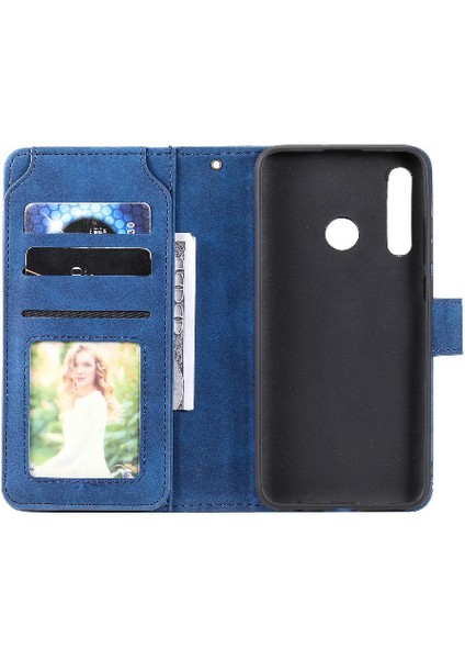 Huawei P Akıllı 2019 Bileklik Pu Deri Kart Tutucu Kickstand Için Kılıf (Yurt Dışından)