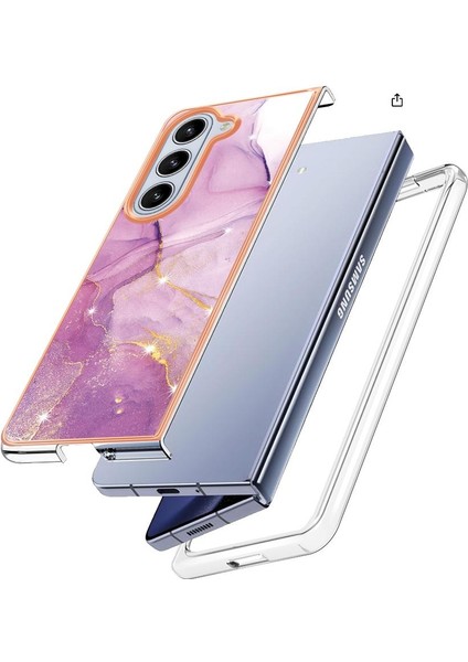Samsung Galaxy Z Için Kılıf Fold 5 Yumuşak Tampon Mermer Desen Ince Tpu (Yurt Dışından)