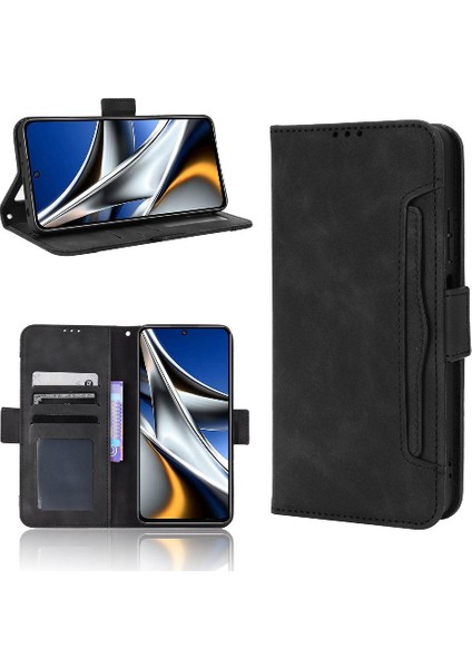 Xiaomi Poco X4 Pro 5g Için Kılıf Ayarlanabilir Ayrılabilir Kart Tutucu Manyetik Kapatma (Yurt Dışından)