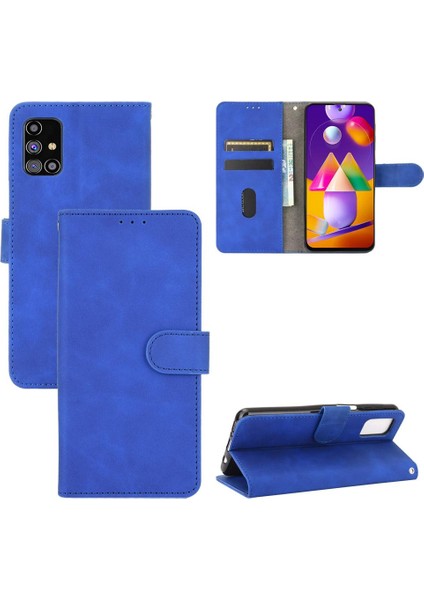 Samsung Galaxy M31S Deri Folio Flip Case Tam Koruma (Yurt Dışından)