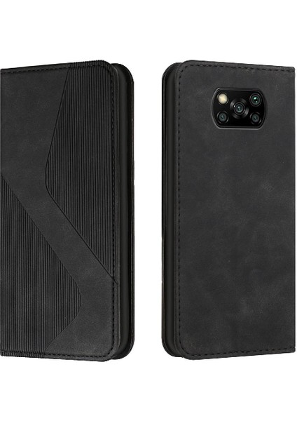 Xiaomi Poco X3 Nfc Için Kılıf Folio Kapak Pu Deri Manyetik Kart Yuvaları (Yurt Dışından)