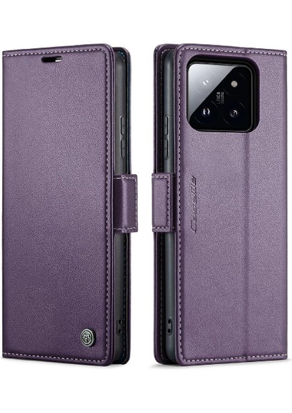 Xiaomi 14 Pro Darbeye Durumda Cüzdan Durumda Kickstand Anti (Yurt Dışından)