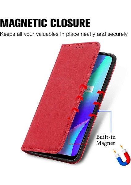 Realme C15 Kordon Basit Iş Fermuar Deri Çanta Cüzdan (Yurt Dışından) indirimleri