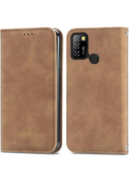 Infinix Sıcak 10 Lite Basit Iş Fermuar Deri Çanta Cüzdan Için Kılıf (Yurt Dışından) fırsatları