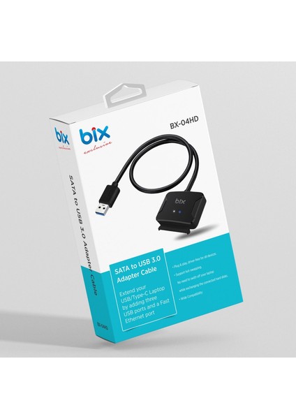 BX04HD USB 3.0 SATA 2.5" inch 3.5" inch SSD Hard Disk Çevirici Dönüştürücü Adaptör