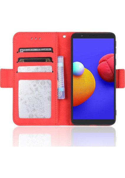 Samsung Galaxy A01 Çekirdek Ayarlanabilir Ayrılabilir Kart Tutucu Manyetik Kapatma Deri Cüzdan Kapak (Yurt Dışından)