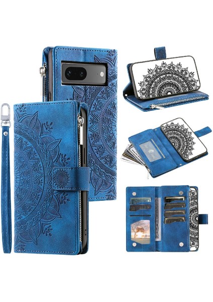 Kırmızı Dikey Çizgili Mikrofiber Astar Pu ile Google Pixel 7 Pro Için Kılıf (Yurt Dışından)