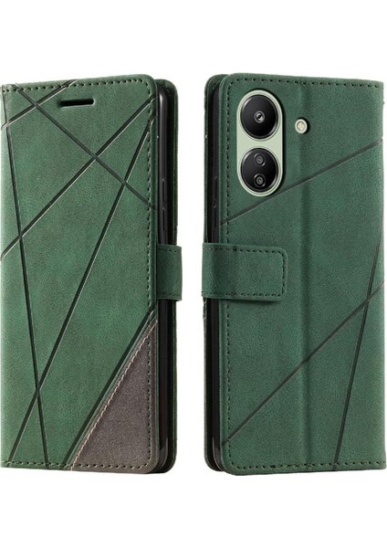 Xiaomi Redmi 13C Için Kılıf Cüzdan Flip Folio Darbeye Pu Deri Manyetik (Yurt Dışından)
