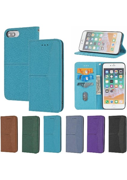 IPhone 8 Için Kılıf Artı Pu Deri Kapak Çevirin Folio Kitap El Cüzdan Kredi (Yurt Dışından)