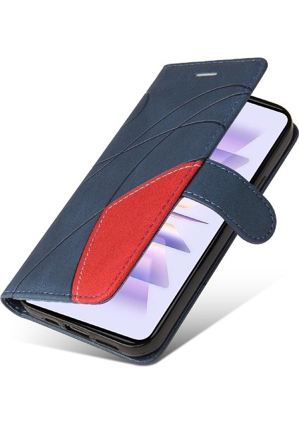 Xiaomi Poco F5 Pro Iki Renkli Dikiş Kickstand Koruyucu Pu (Yurt Dışından)