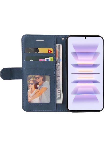 Xiaomi Poco F5 Pro Iki Renkli Dikiş Kickstand Koruyucu Pu (Yurt Dışından)