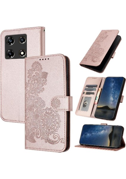 Infinix Not 30 Pro Kickstand Koruyucu Pu Deri Manyetik Kılıf (Yurt Dışından)