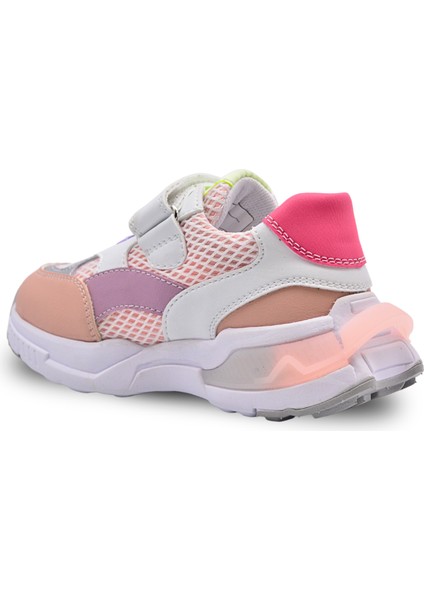 Yoyo Cırtlı Lastikli File Detaylı Deri Kız Çocuk Ayakkabı Pembe fırsatları