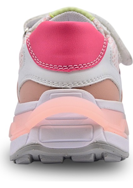 Yoyo Cırtlı Lastikli File Detaylı Deri Kız Çocuk Ayakkabı Pembe indirimleri