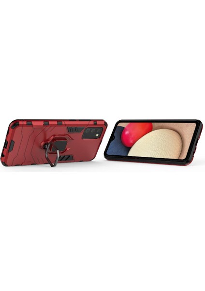 Samsung Galaxy A02S Için Kılıf 360 &deg; Dönen Halka Darbeye Kapak Askeri (Yurt Dışından) fiyatları