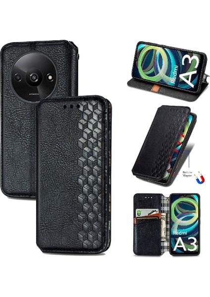 Xiaomi Redmi A3 Kılıf Için Kılıf Moda Tasarım Kapak Çevirin Cüzdan (Yurt Dışından)