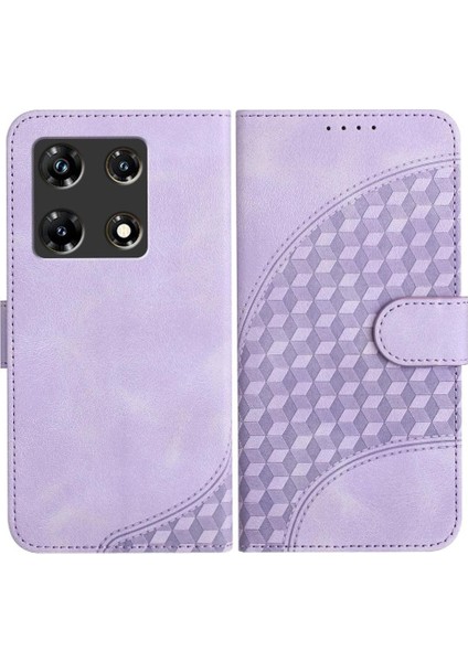 Infinix Not 30 Pro Için Kılıf Darbeye Deri Kılıf Pu Deri Kapak Çevirin (Yurt Dışından)