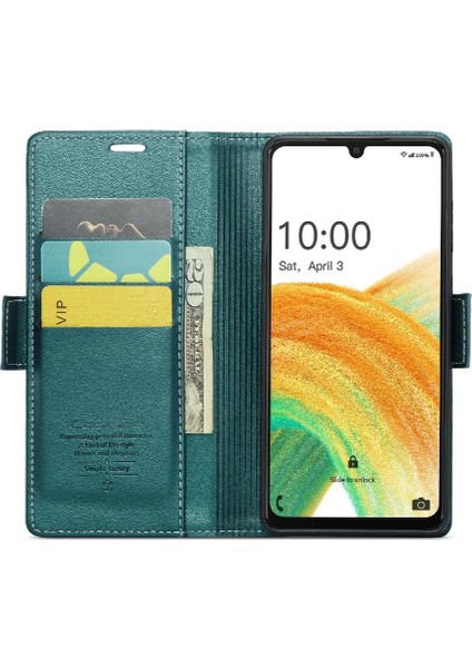 Samsung Galaxy A33 5g Kickstand Anti Dolandırıcılık Cüzdan Durumda (Yurt Dışından) modelleri
