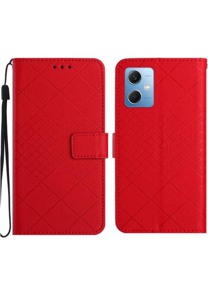 Xiaomi Redmi Not 12 Için Flip Case El Kayışı Manyetik Kapak Pu ile 5g (Yurt Dışından)