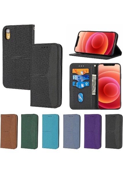 IPhone Xs Kredi Kartı Tutucu Pu Deri Kapak Için Kılıf El Cüzdan Flip (Yurt Dışından)