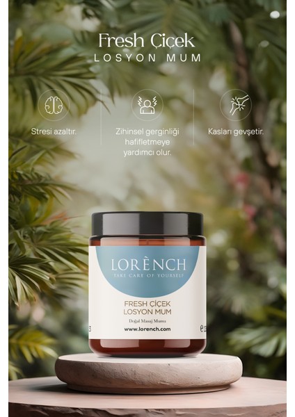 Fresh Çiçek Aromaterapötik Masaj Mumu ( Losyon Mum ) 135 gr