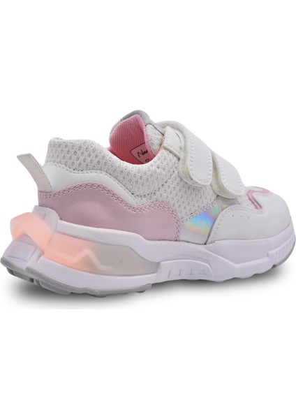 Ruby Çift Cırtlı File Detaylı Deri Kız Çocuk Spor Ayakkabı Pembe modelleri