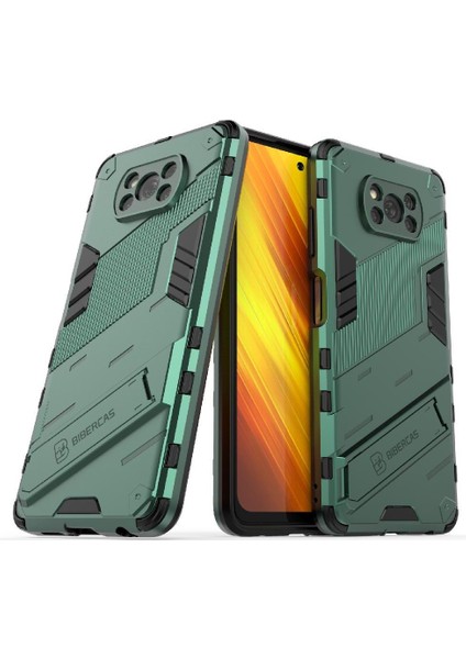 Xiaomi Poco X3 Nfc Koruyucu Kapak Için Kılıf Kickstand Sağlam Askeri (Yurt Dışından)