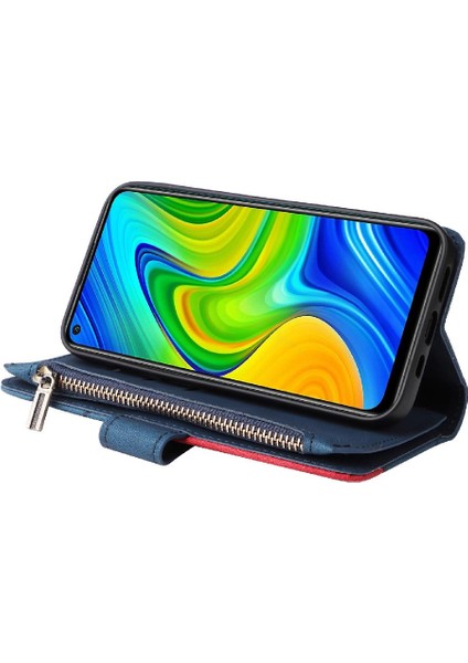 Xiaomi Redmi Not 9 Fermuar Cüzdan Tarzı ile Dokuz Kart Yuvaları (Yurt Dışından)