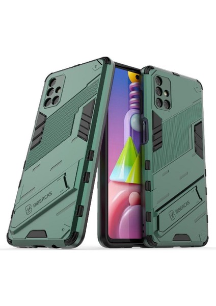 Samsung Galaxy M51 Sağlam Askeri Kickstand Koruyucu Kapak (Yurt Dışından)